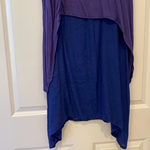 Purple & Navy, high-low, mermaid dress - Picture 2 of 5